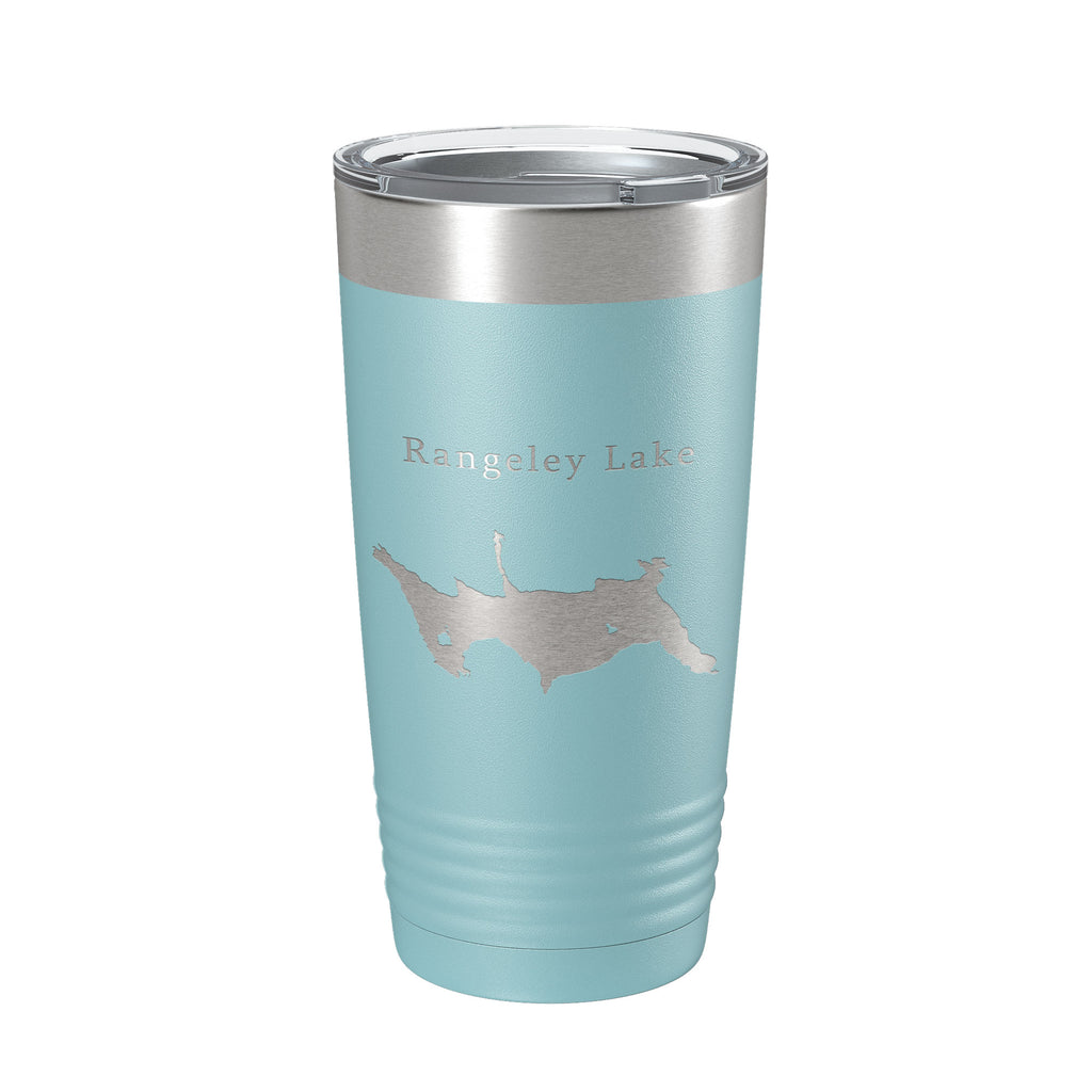 Rangeley Lake Map Tumbler Travel Mug Insulated Laser Engraved Coffee Cup Maine 20 oz