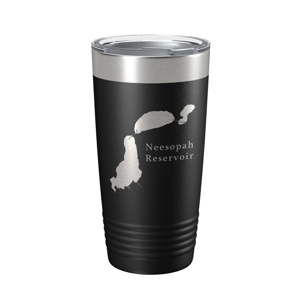 Neesopah Reservoir Tumbler Lake Map Travel Mug Insulated Laser Engraved Coffee Cup Colorado 20 oz
