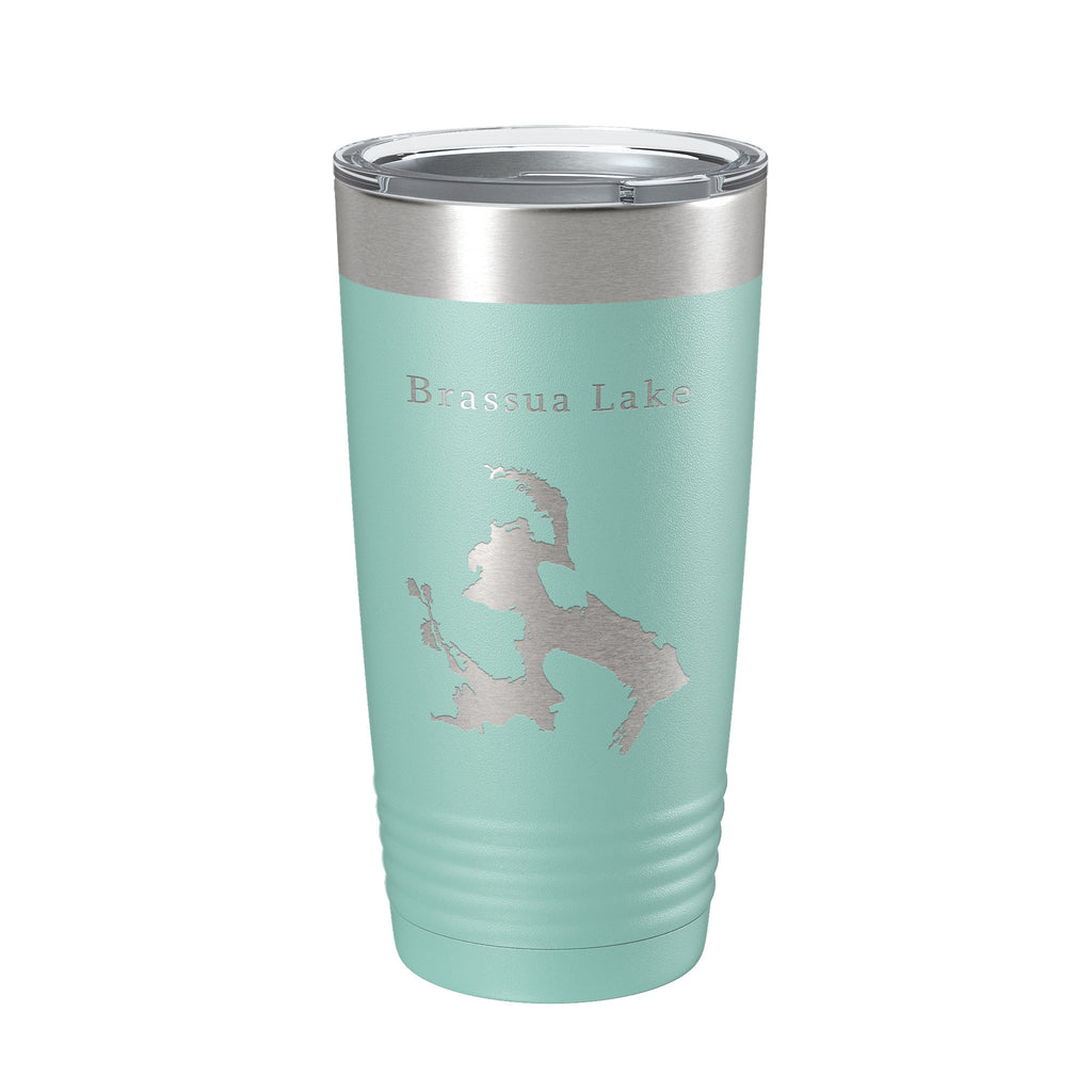 Brassua Lake Map Tumbler Travel Mug Insulated Laser Engraved Coffee Cup Maine Moose River 20 oz