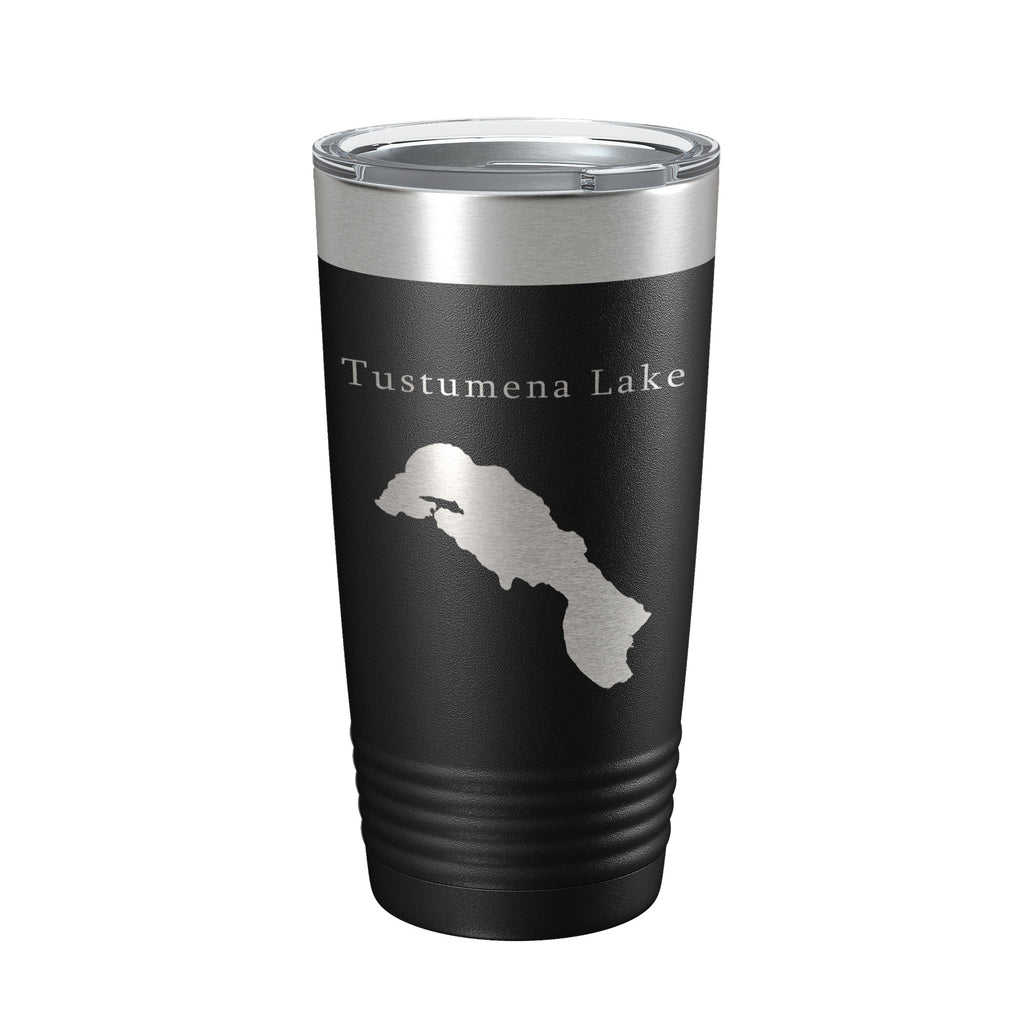 Tustumena Lake Map Tumbler Travel Mug Insulated Laser Engraved Coffee Cup Alaska 20 oz