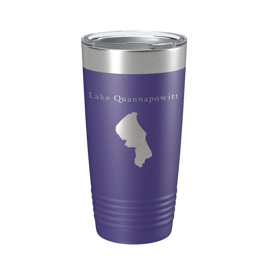 Lake Quannapowitt Map Tumbler Travel Mug Insulated Laser Engraved Coffee Cup Massachusetts 20 oz