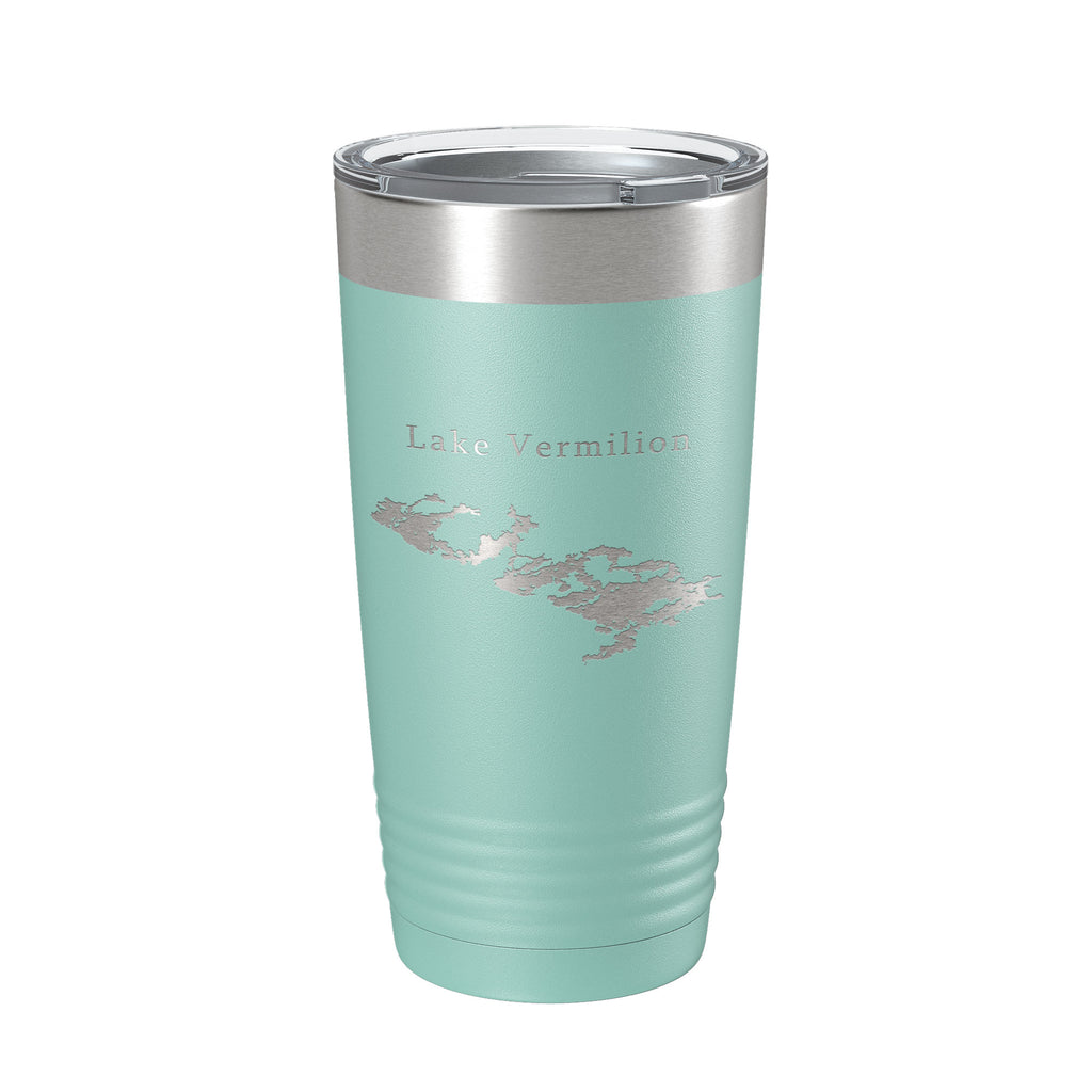 Lake Vermilion Map Tumbler Travel Mug Insulated Laser Engraved Coffee Cup Minnesota 20 oz