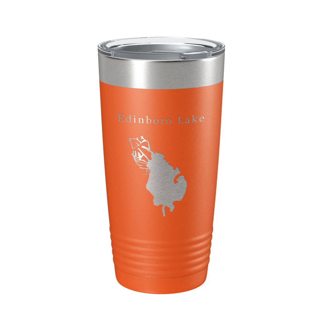 Edinboro Lake Map Tumbler Travel Mug Insulated Laser Engraved Coffee Cup Pennsylvania 20 oz