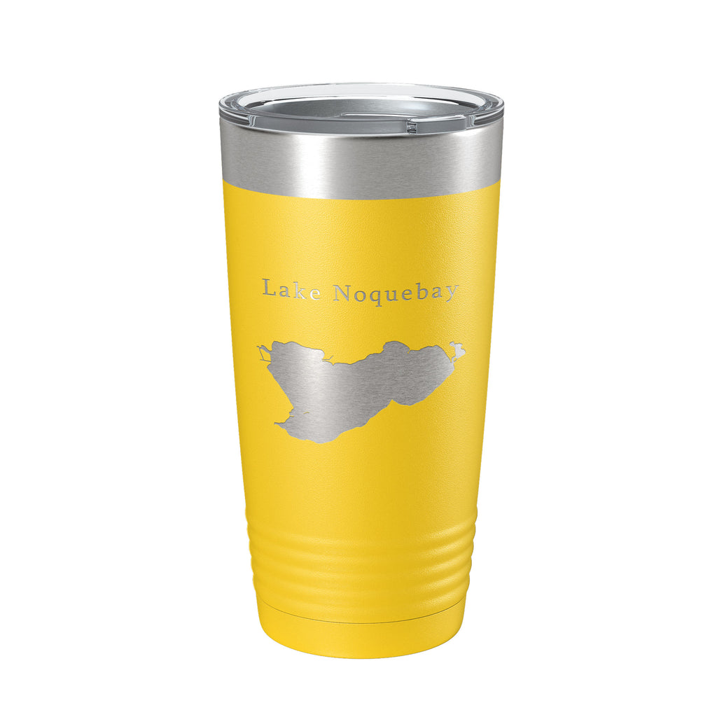 Lake Noquebay Map Tumbler Travel Mug Insulated Laser Engraved Coffee Cup Wisconsin 20 oz