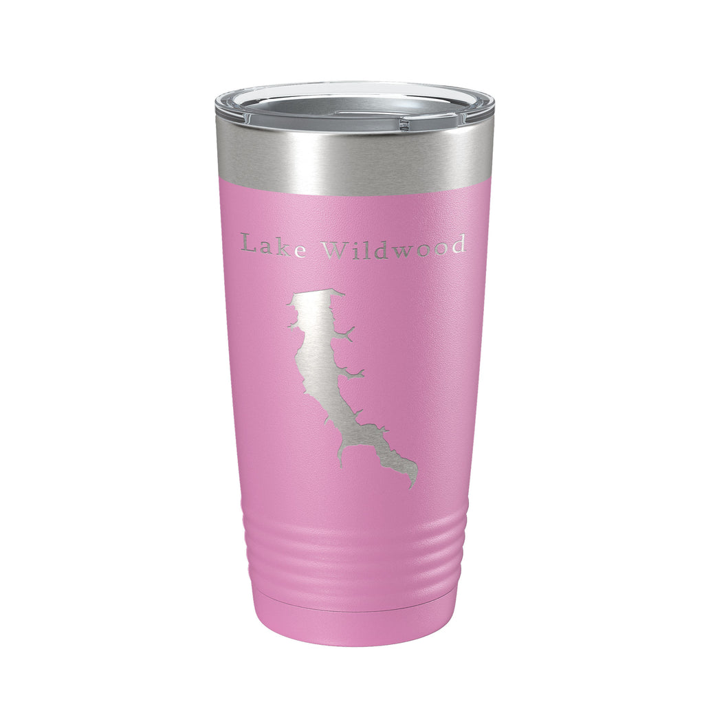 Lake Wildwood Map Tumbler Travel Mug Insulated Laser Engraved Coffee Cup Illinois 20 oz