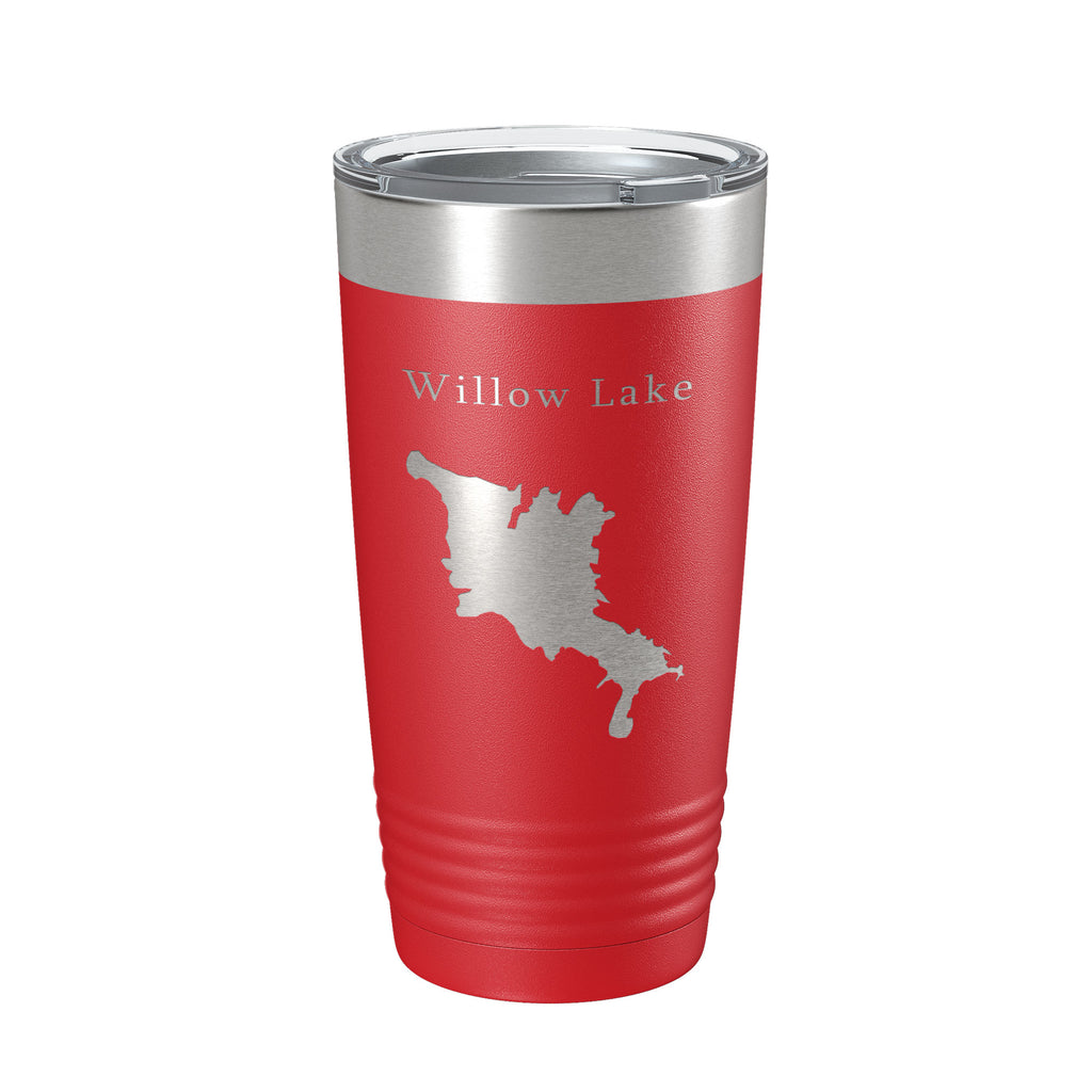 Willow Creek Lake Map Tumbler Travel Mug Insulated Laser Engraved Coffee Cup Arizona 20 oz