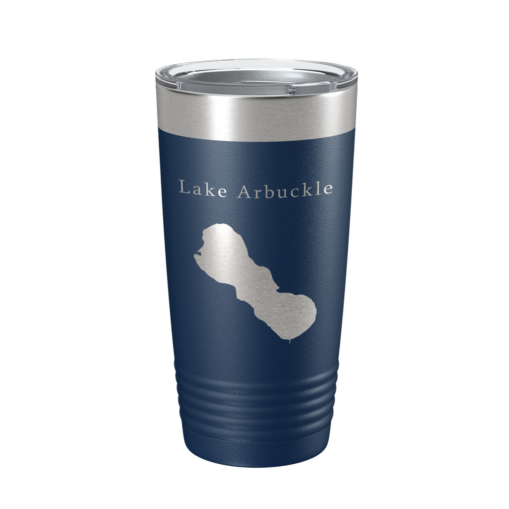 Lake Arbuckle Map Tumbler Travel Mug Insulated Laser Engraved Coffee Cup Florida 20 oz