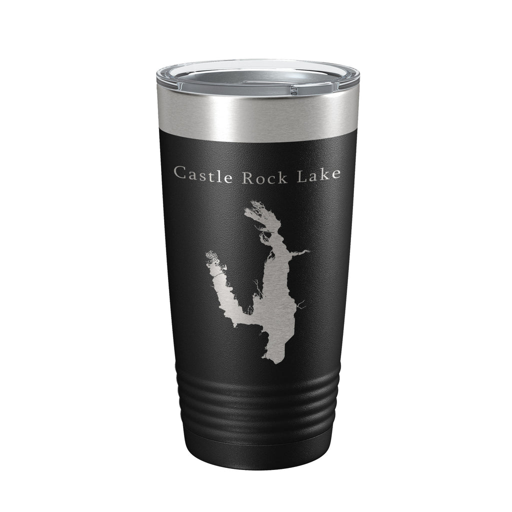 Castle Rock Lake Map Tumbler Travel Mug Insulated Laser Engraved Coffee Cup Wisconsin 20 oz