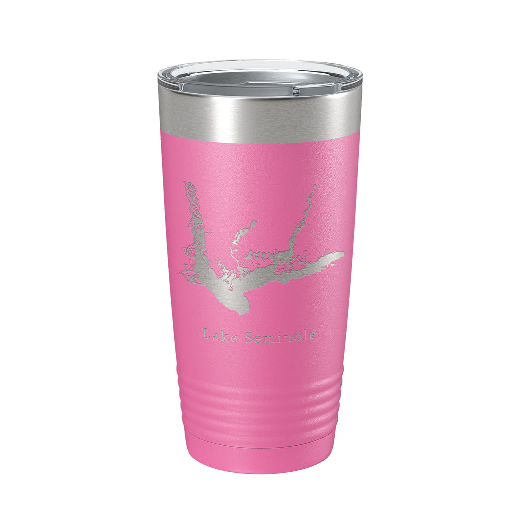 Lake Seminole Map Tumbler Travel Mug Insulated Laser Engraved Coffee Cup Georgia Florida 20 oz