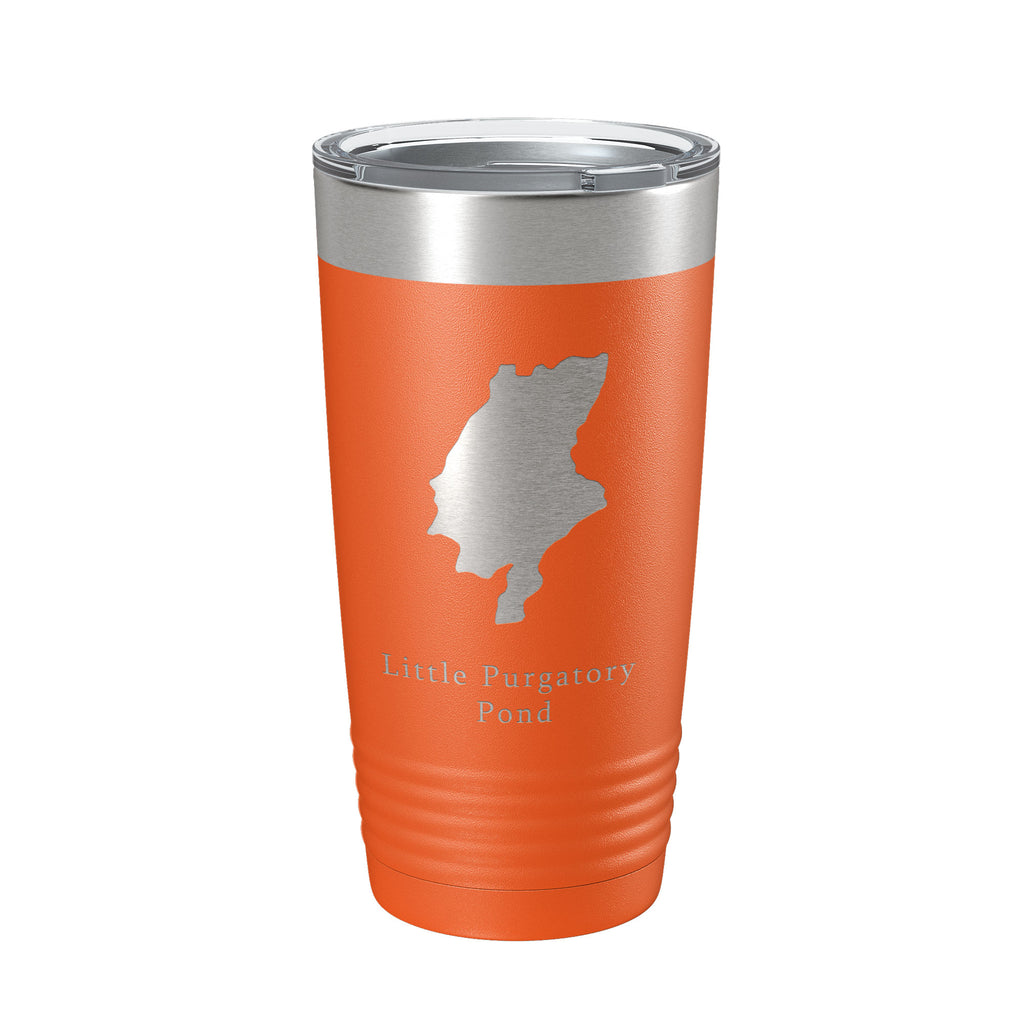 Little Purgatory Pond Tumbler Lake Map Travel Mug Insulated Laser Engraved Coffee Cup Maine 20 oz