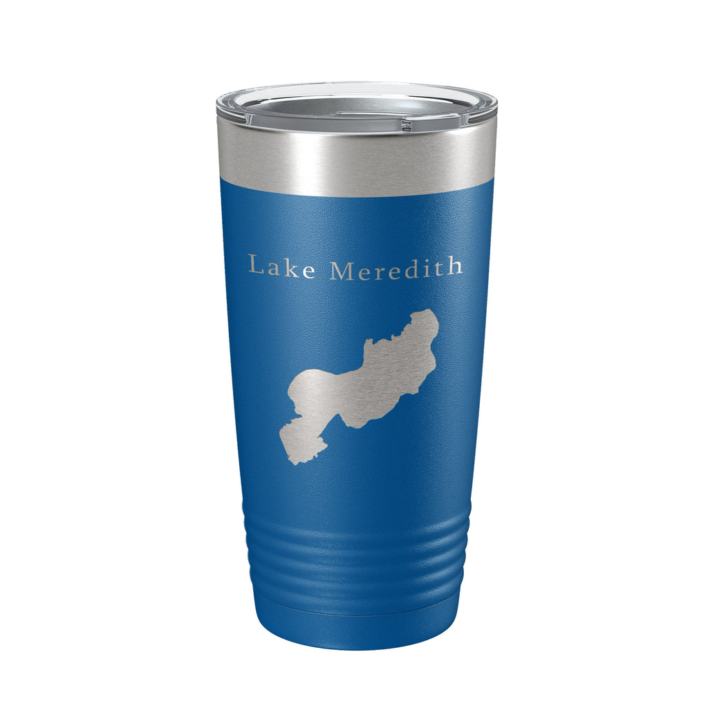 Lake Meredith Map Tumbler Travel Mug Insulated Laser Engraved Coffee Cup Colorado 20 oz