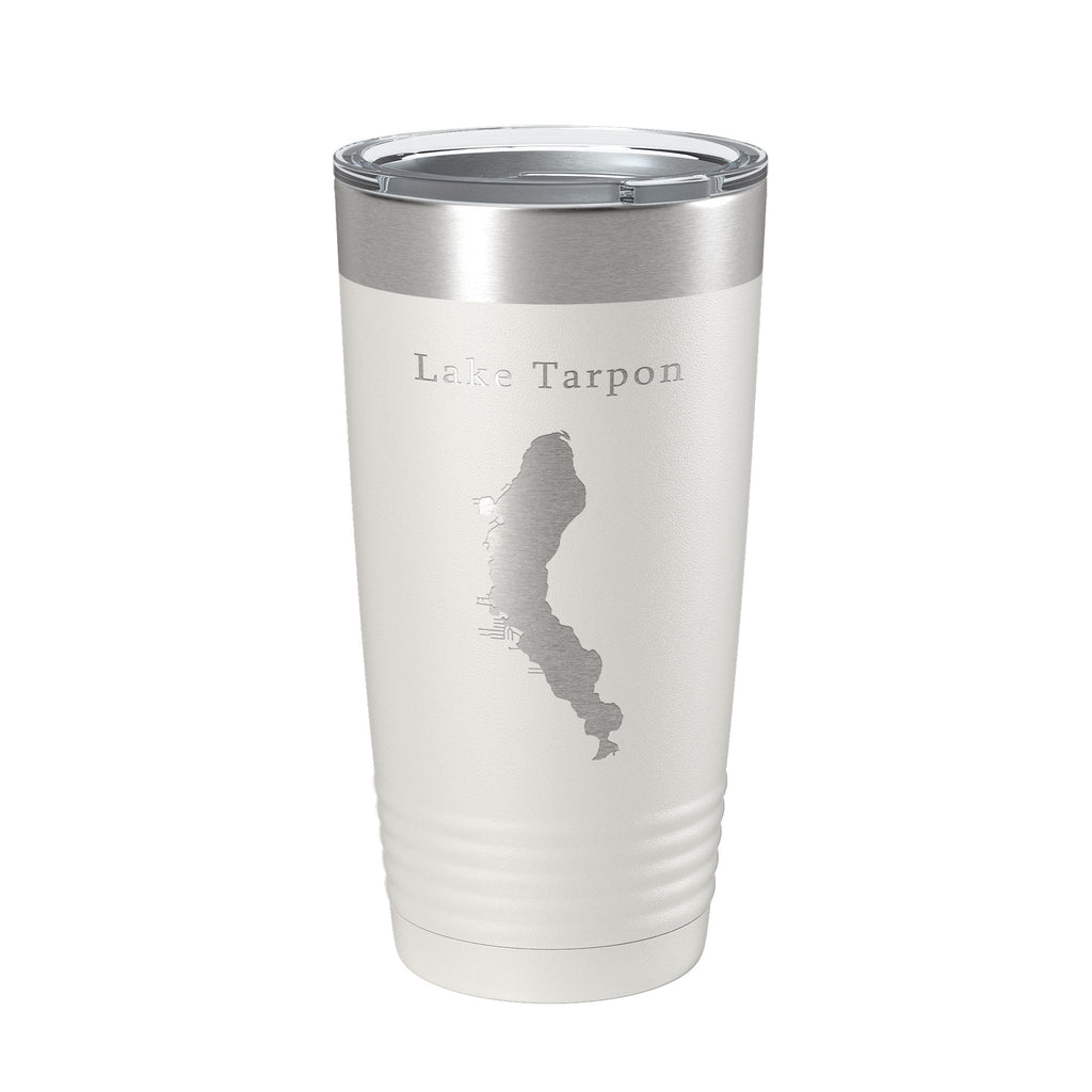 Lake Tarpon Map Tumbler Travel Mug Insulated Laser Engraved Coffee Cup Florida 20 oz