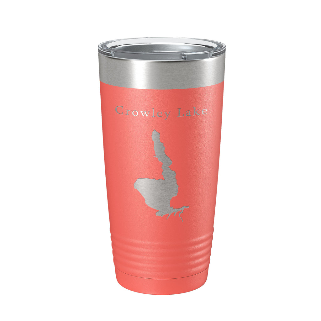 Crowley Lake Map Tumbler Travel Mug Insulated Laser Engraved Coffee Cup California 20 oz