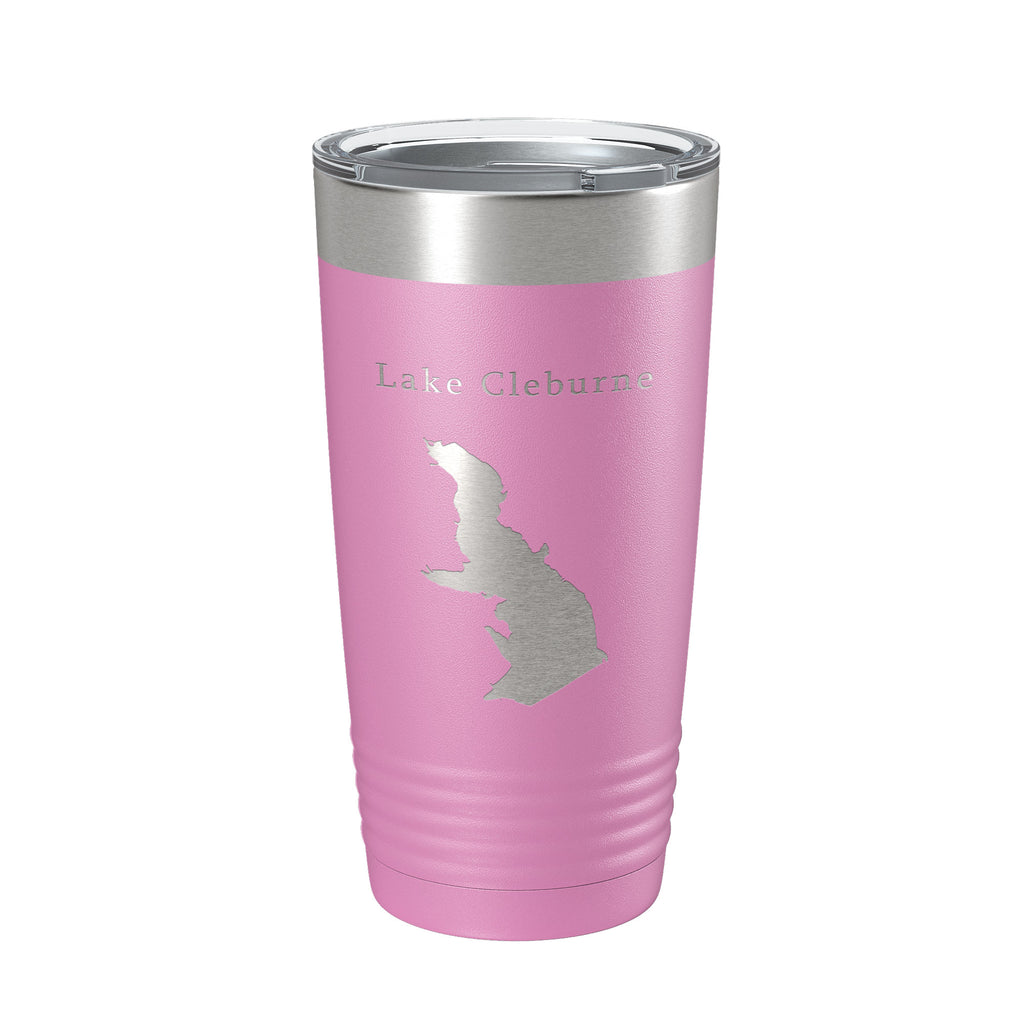 Lake Pat Cleburne Map Tumbler Travel Mug Insulated Laser Engraved Coffee Cup Texas 20 oz