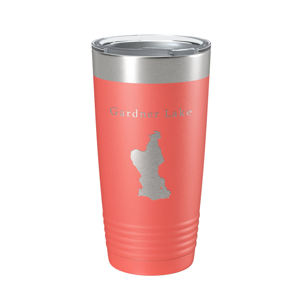 Gardner Lake Map Tumbler Travel Mug Insulated Laser Engraved Coffee Cup Connecticut 20 oz