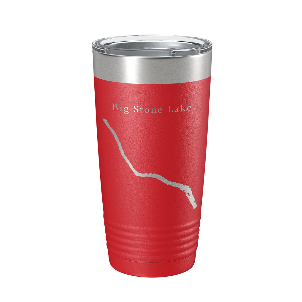 Big Stone Lake Map Tumbler Travel Mug Insulated Laser Engraved Coffee Cup South Dakota Minnesota 20 oz