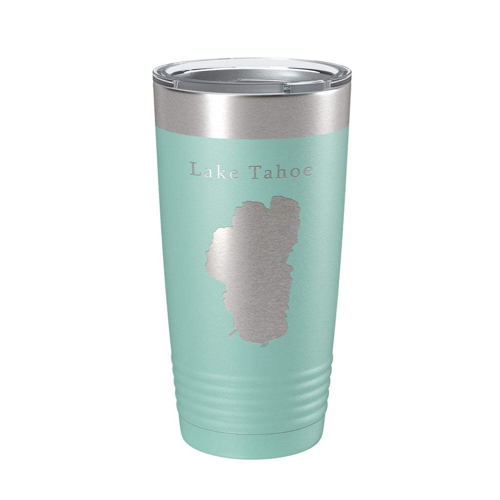 Lake Tahoe Map Tumbler Travel Mug Insulated Laser Engraved Coffee Cup California Nevada 20 oz