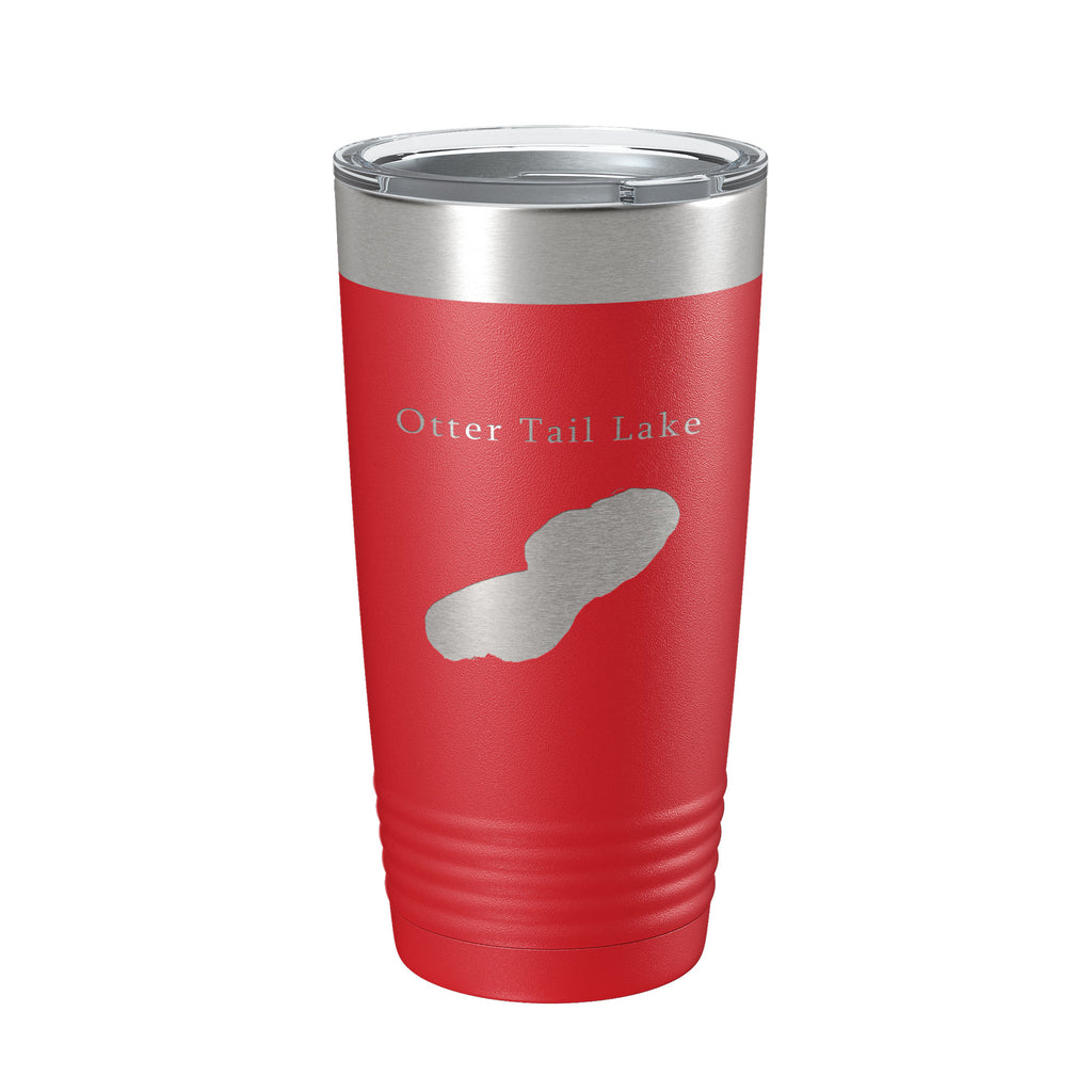 Otter Tail Lake Map Tumbler Travel Mug Insulated Laser Engraved Coffee Cup Minnesota 20 oz