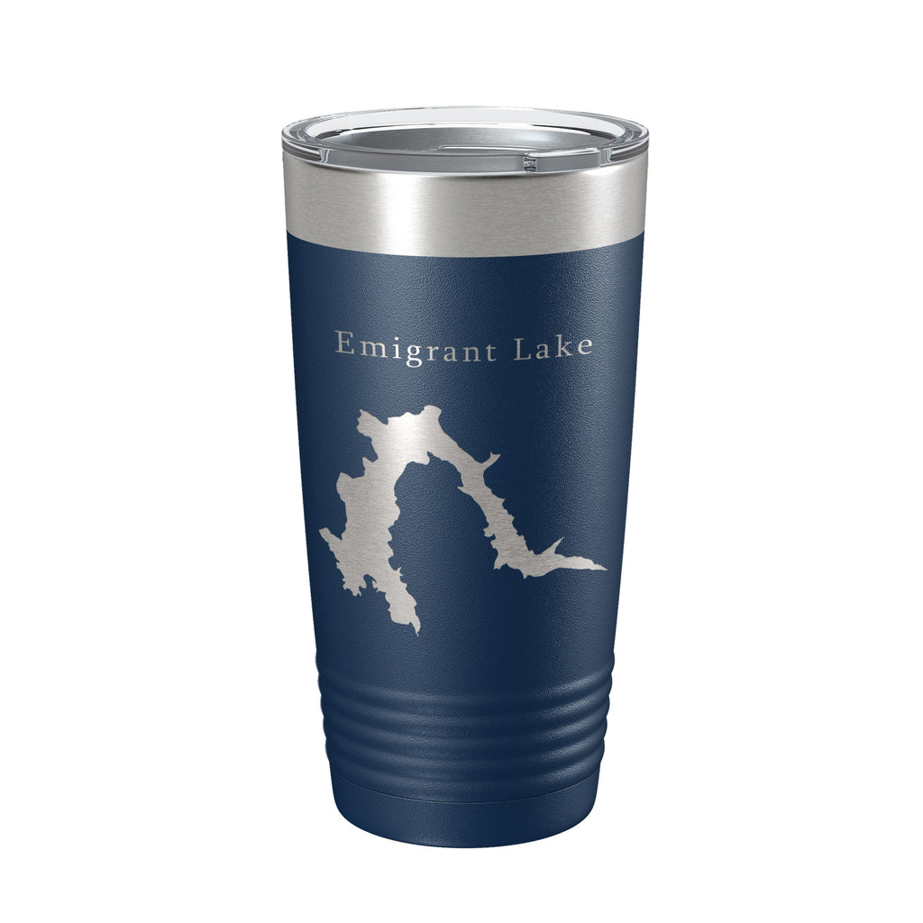 Emigrant Lake Map Tumbler Travel Mug Insulated Laser Engraved Coffee Cup Oregon 20 oz