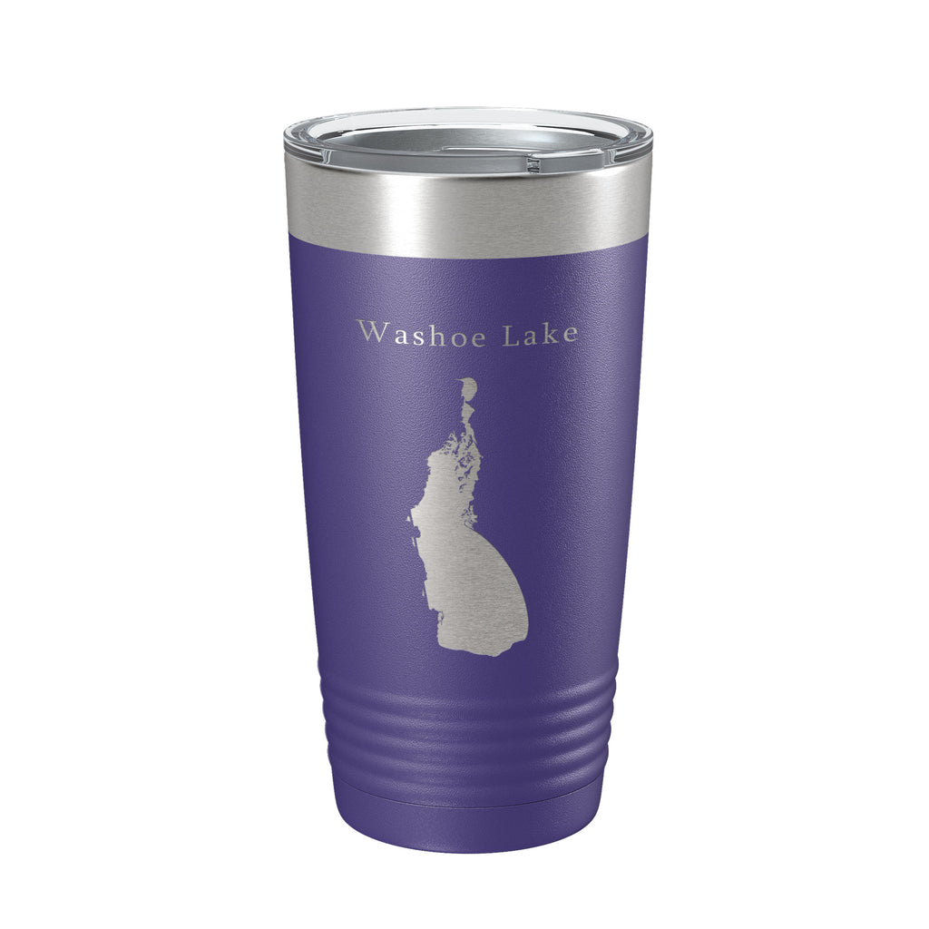 Washoe Lake Map Tumbler Travel Mug Insulated Laser Engraved Coffee Cup Nevada 20 oz