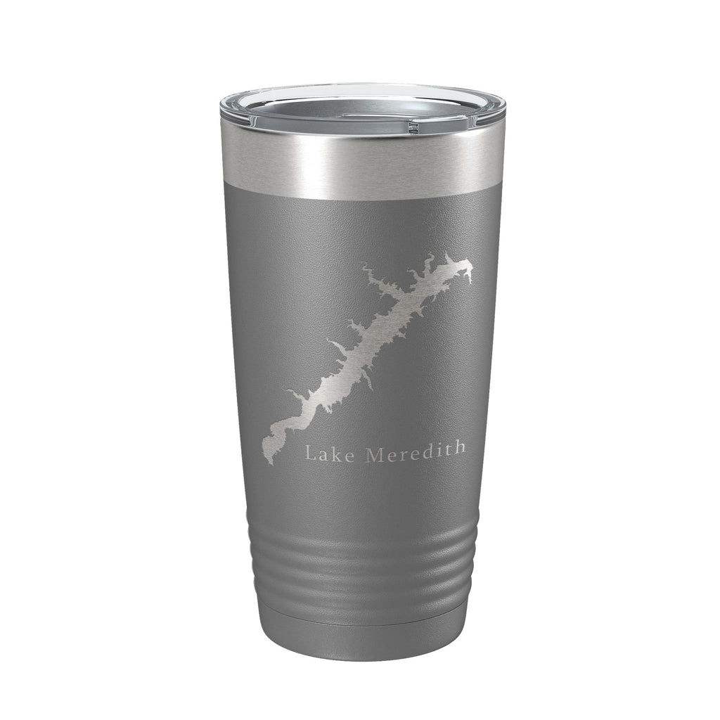 Lake Meredith Map Tumbler Travel Mug Insulated Laser Engraved Coffee Cup Texas 20 oz