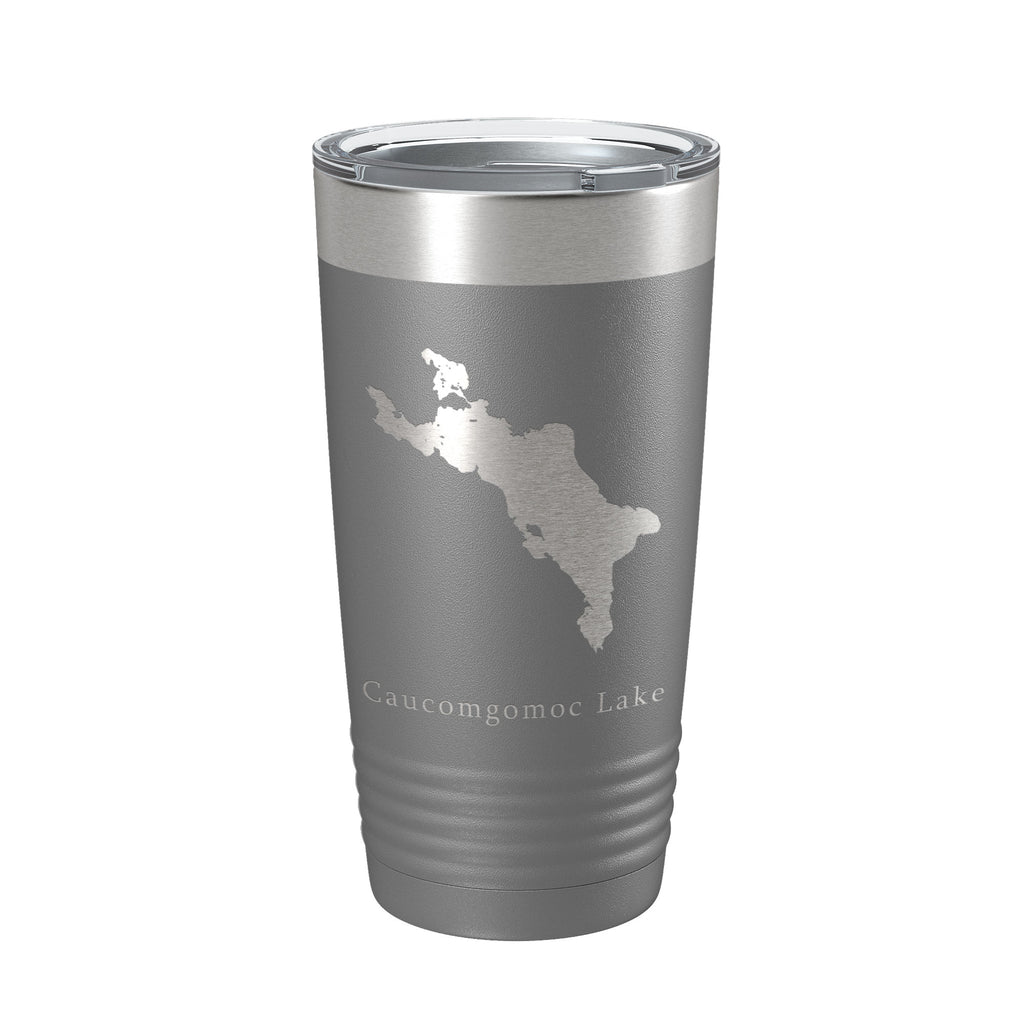 Caucomgomoc Lake Map Tumbler Travel Mug Insulated Laser Engraved Coffee Cup Maine 20 oz