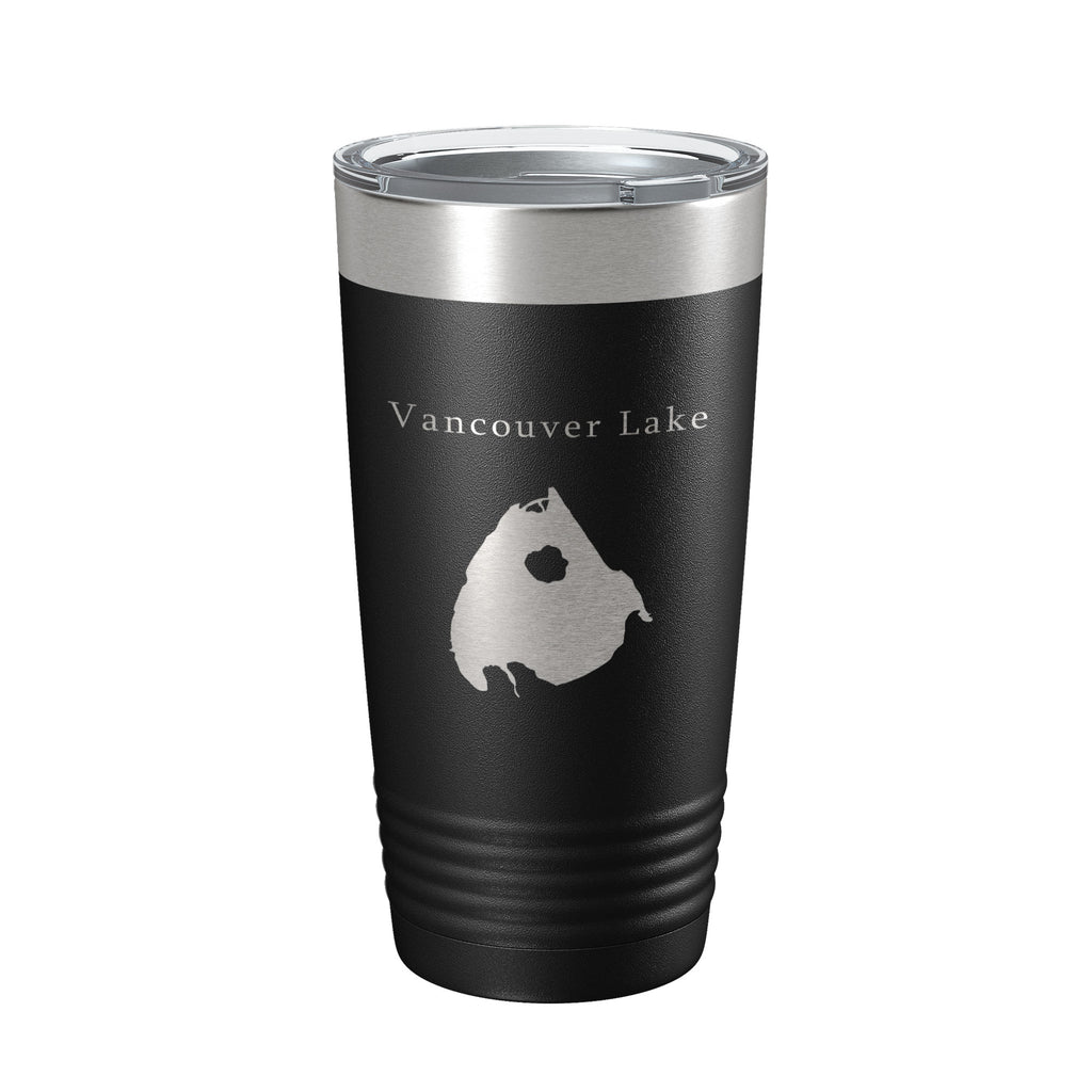 Vancouver Lake Map Tumbler Travel Mug Insulated Laser Engraved Coffee Cup Washington 20 oz