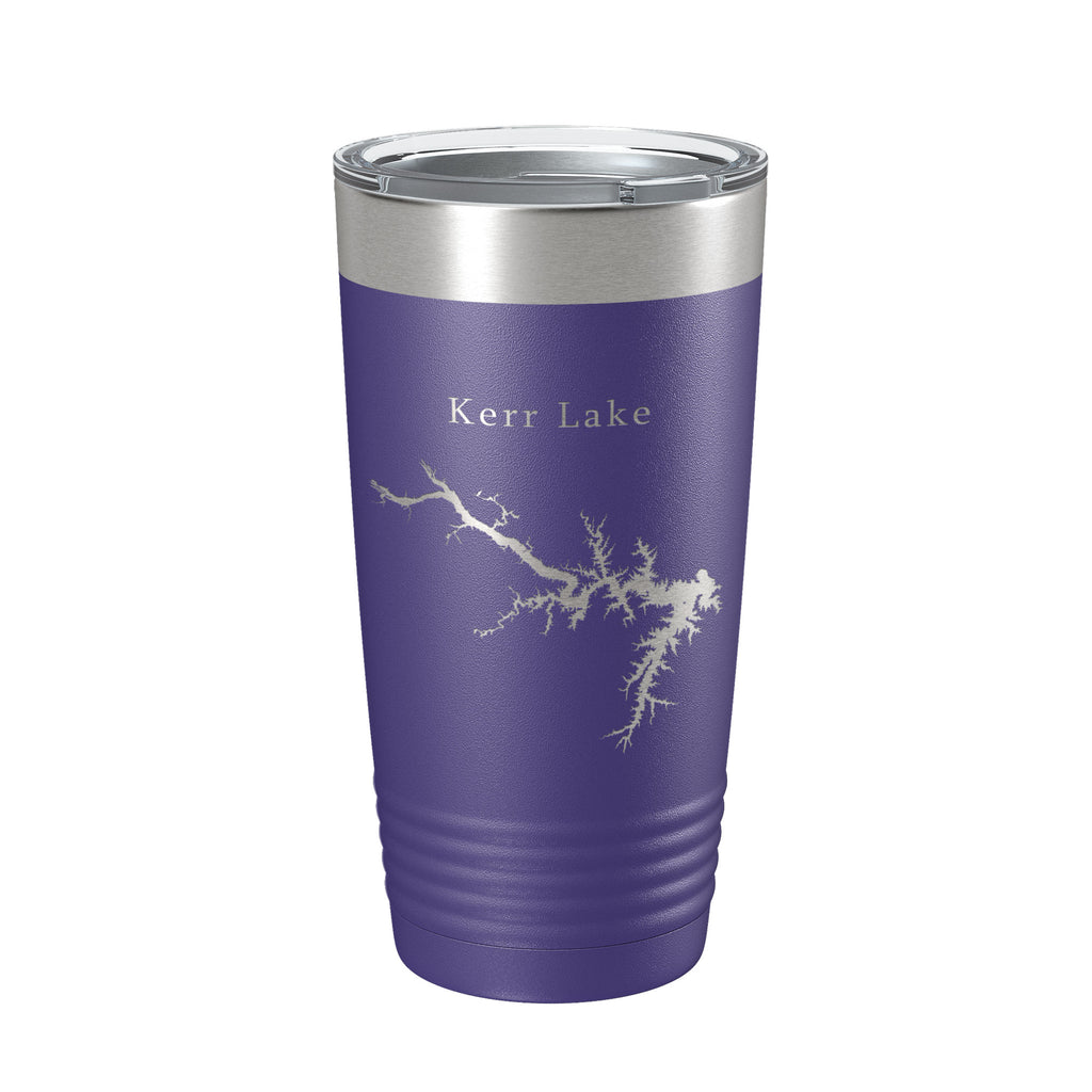 Kerr Lake Reservoir Buggs Island Tumbler Lake Map Travel Mug Insulated Coffee Cup Roanoke River North Carolina Virginia 20oz