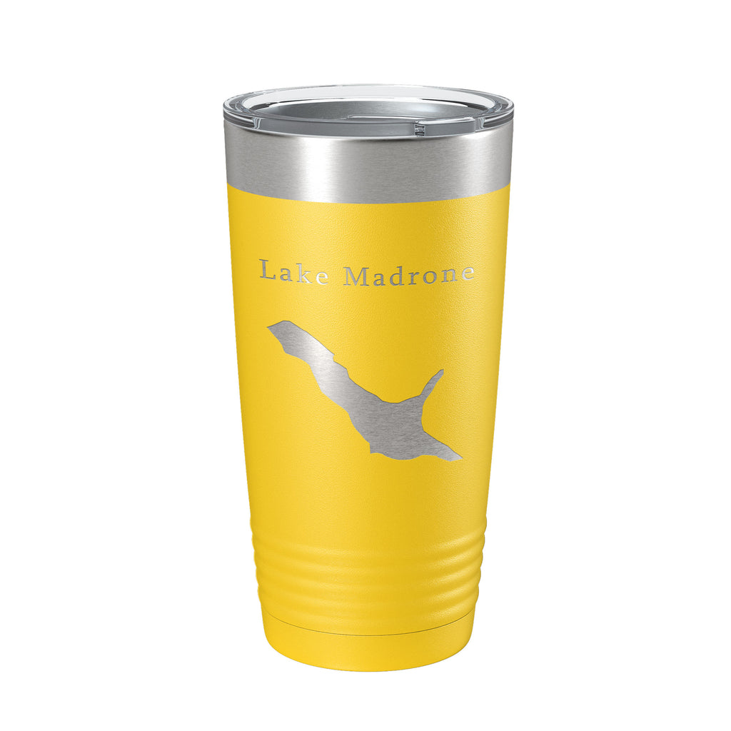 Lake Madrone Map Tumbler Travel Mug Insulated Laser Engraved Coffee Cup California 20 oz