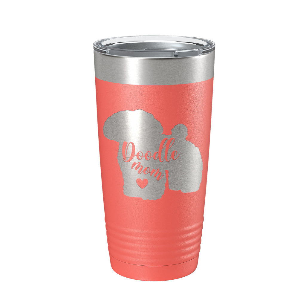 Doodle Mom Tumbler Dog Travel Mug Gift Insulated Laser Engraved Coffee Cup 20 oz