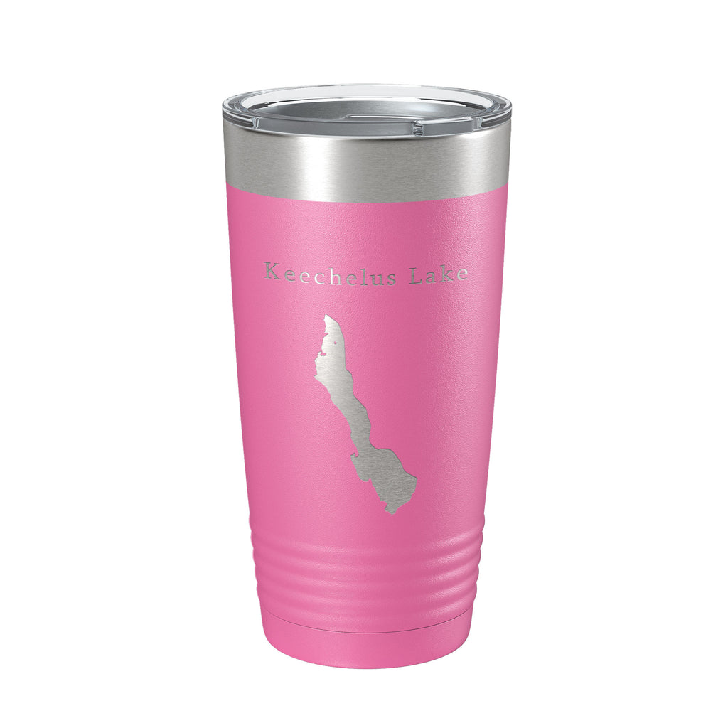 Keechelus Lake Map Tumbler Travel Mug Insulated Laser Engraved Coffee Cup Washington 20 oz