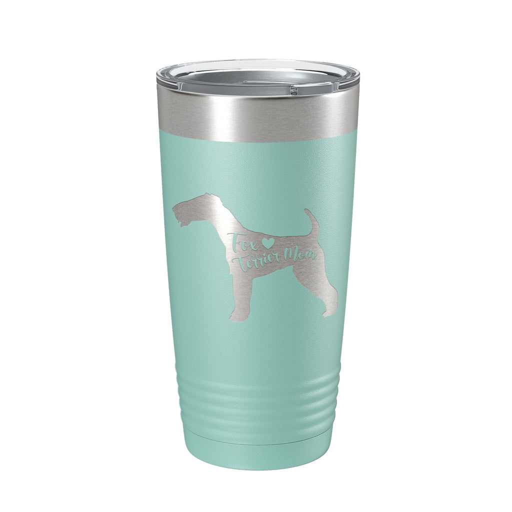 Fox Terrier Mom Tumbler Dog Travel Mug Gift Insulated Laser Engraved Coffee Cup 20 oz