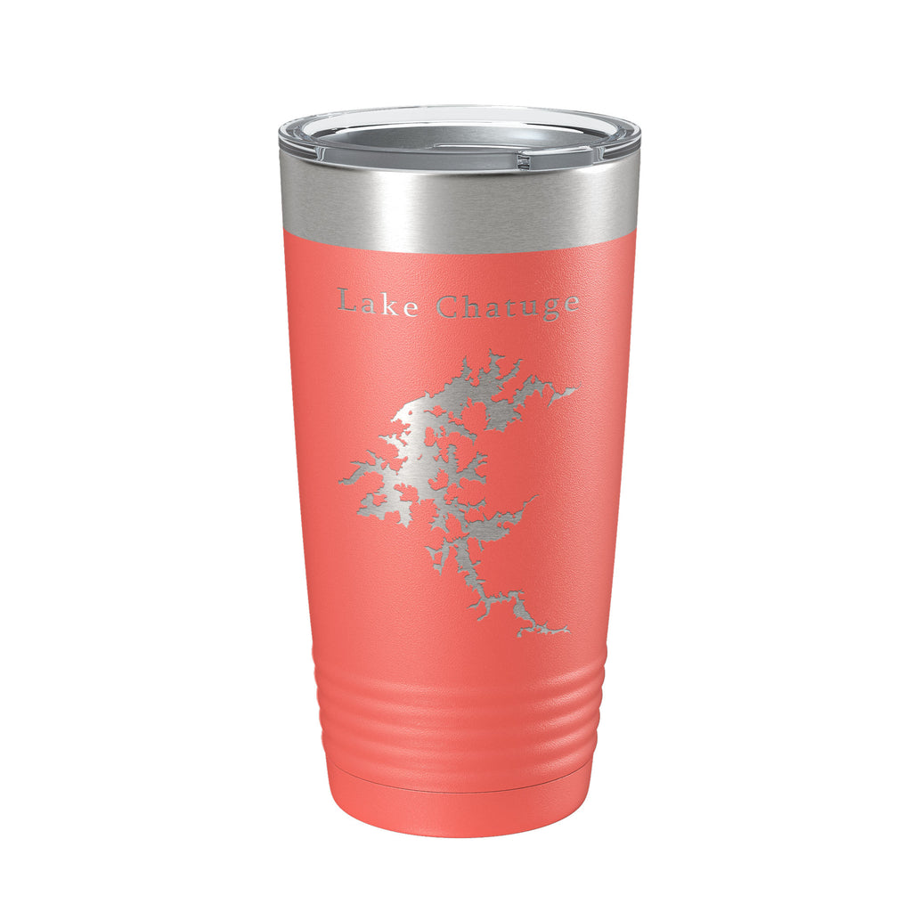 Lake Chatuge Map Tumbler Travel Mug Insulated Laser Engraved Coffee Cup Georgia North Carolina 20 oz