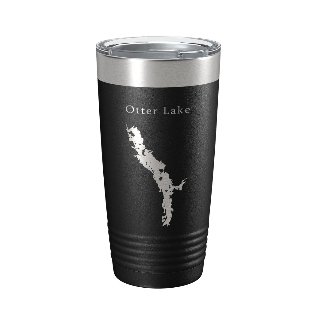 Otter Lake Map Tumbler Travel Mug Insulated Laser Engraved Coffee Cup Colburn Wisconsin 20 oz