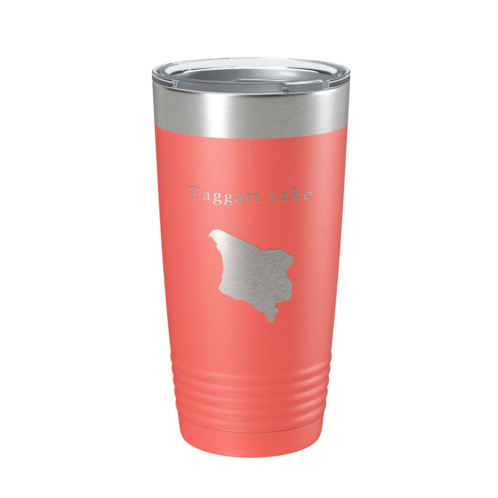 Taggart Lake Map Tumbler Travel Mug Insulated Laser Engraved Coffee Cup Wyoming 20 oz