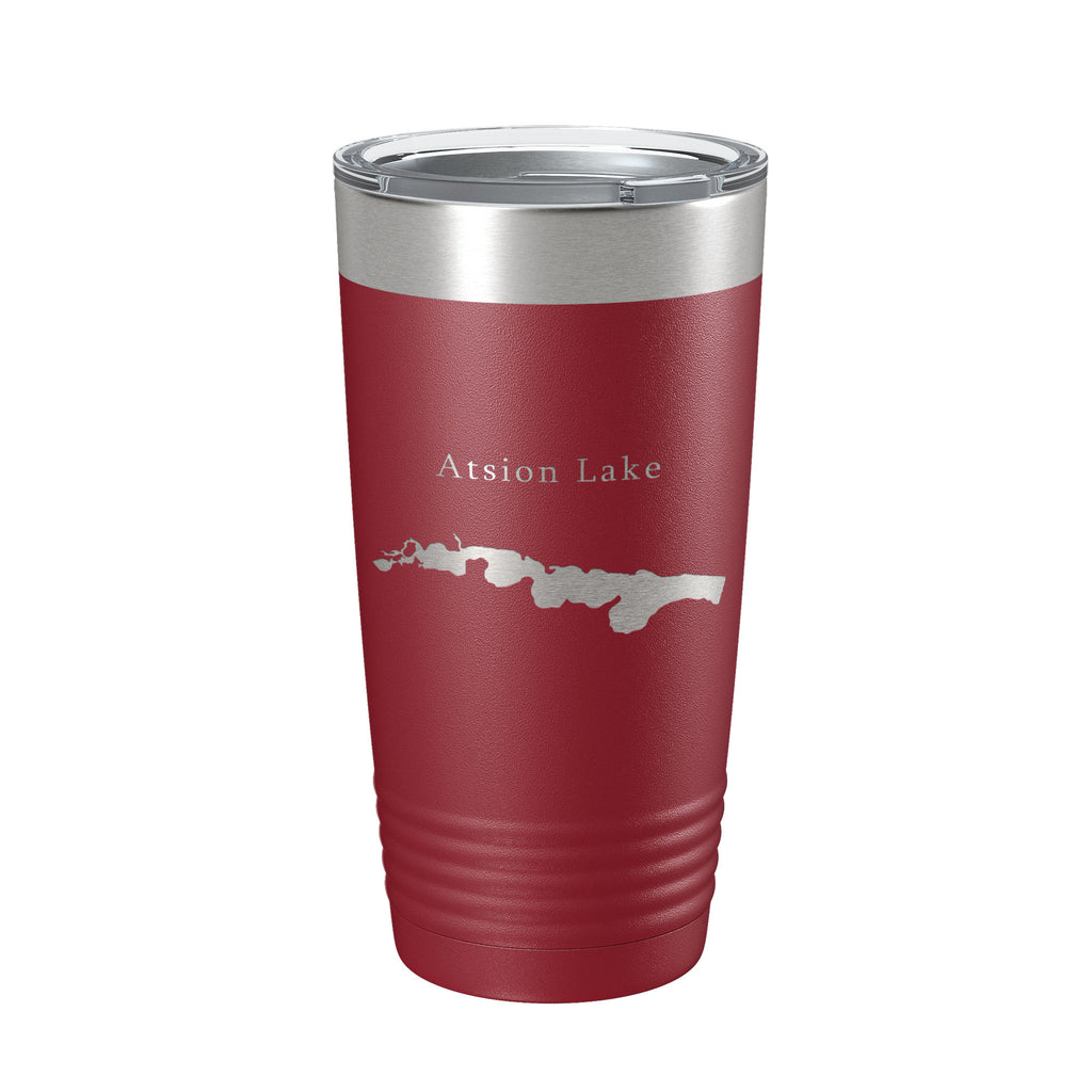 Atsion Lake Map Tumbler Travel Mug Insulated Laser Engraved Coffee Cup New Jersey 20 oz