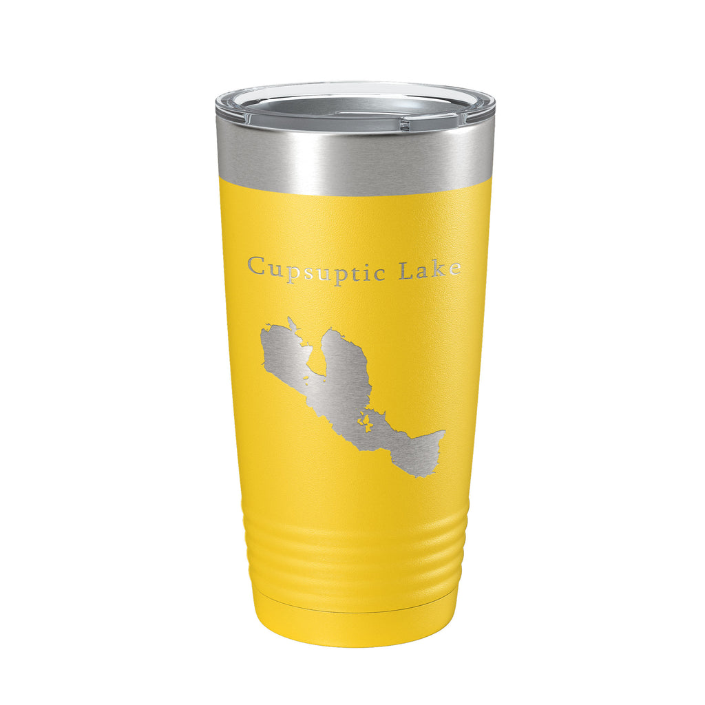 Cupsuptic Lake Map Tumbler Travel Mug Insulated Laser Engraved Coffee Cup Maine 20 oz