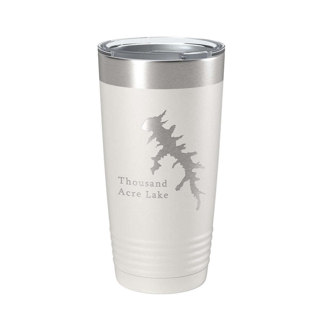 Carroll County Thousand Acre Recreation Lake Map Tumbler Travel Mug Insulated Laser Engraved Coffee Cup Tennessee 20 oz