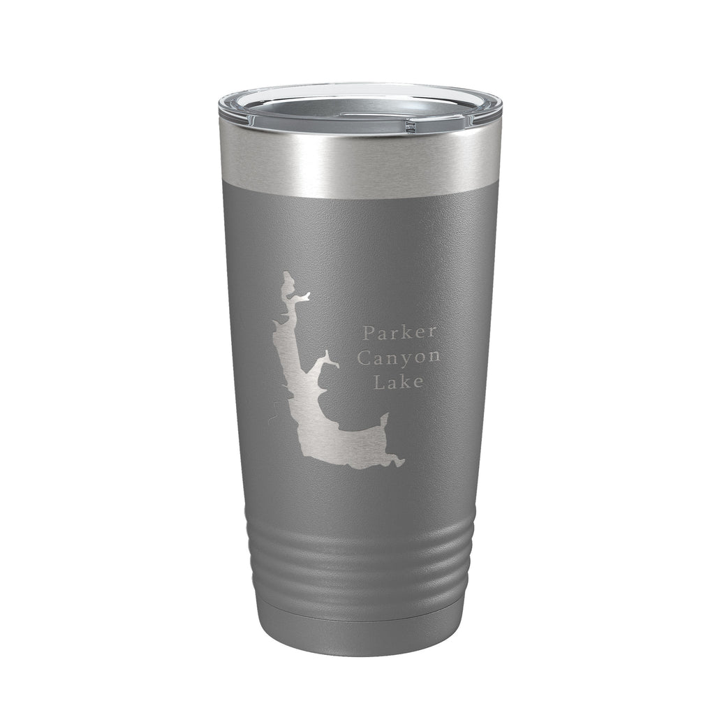 Parker Canyon Lake Map Tumbler Travel Mug Insulated Laser Engraved Coffee Cup Arizona 20 oz