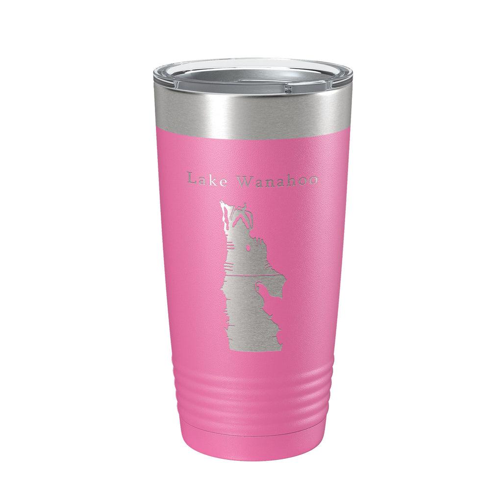 Lake Wanahoo Map Tumbler Travel Mug Insulated Laser Engraved Coffee Cup Nebraska 20 oz