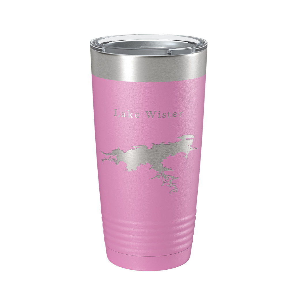 Lake Wister Map Tumbler Travel Mug Insulated Laser Engraved Coffee Cup Oklahoma 20 oz