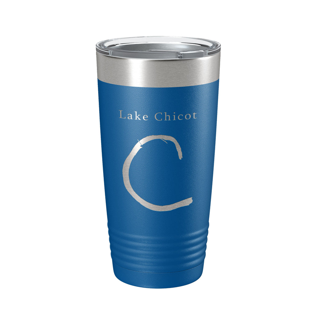 Lake Chicot Map Tumbler Travel Mug Insulated Laser Engraved Coffee Cup Arkansas 20 oz