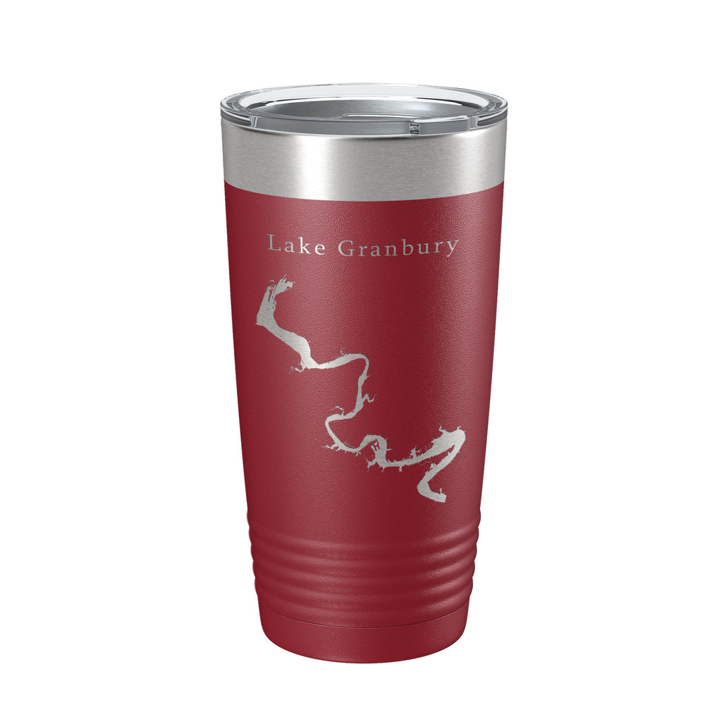 Lake Granbury Map Tumbler Travel Mug Insulated Laser Engraved Coffee Cup Brazos River Texas 20 oz