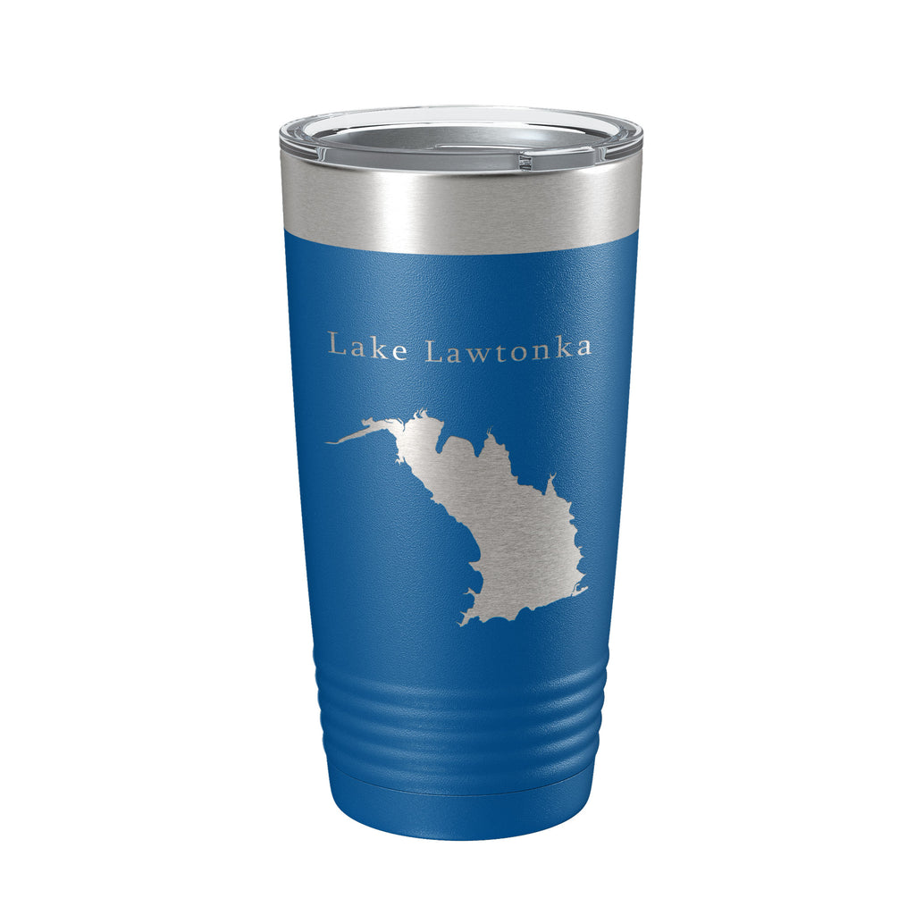 Lake Lawtonka Map Tumbler Travel Mug Insulated Laser Engraved Coffee Cup Oklahoma 20 oz