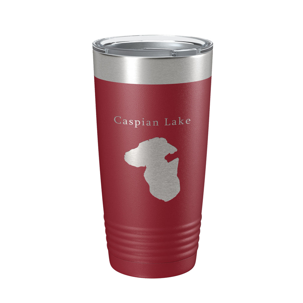 Caspian Lake Map Tumbler Travel Mug Insulated Laser Engraved Coffee Cup Vermont 20 oz