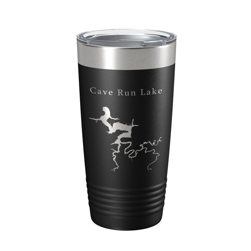 Cave Run Lake Map Tumbler Travel Mug Insulated Laser Engraved Coffee Cup Kentucky 20 oz