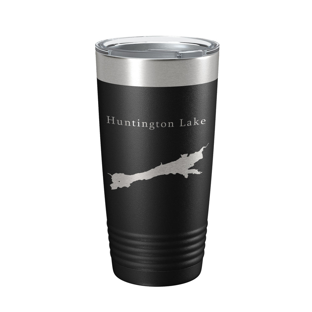 Huntington Lake Map Tumbler Travel Mug Insulated Laser Engraved Coffee Cup California 20 oz