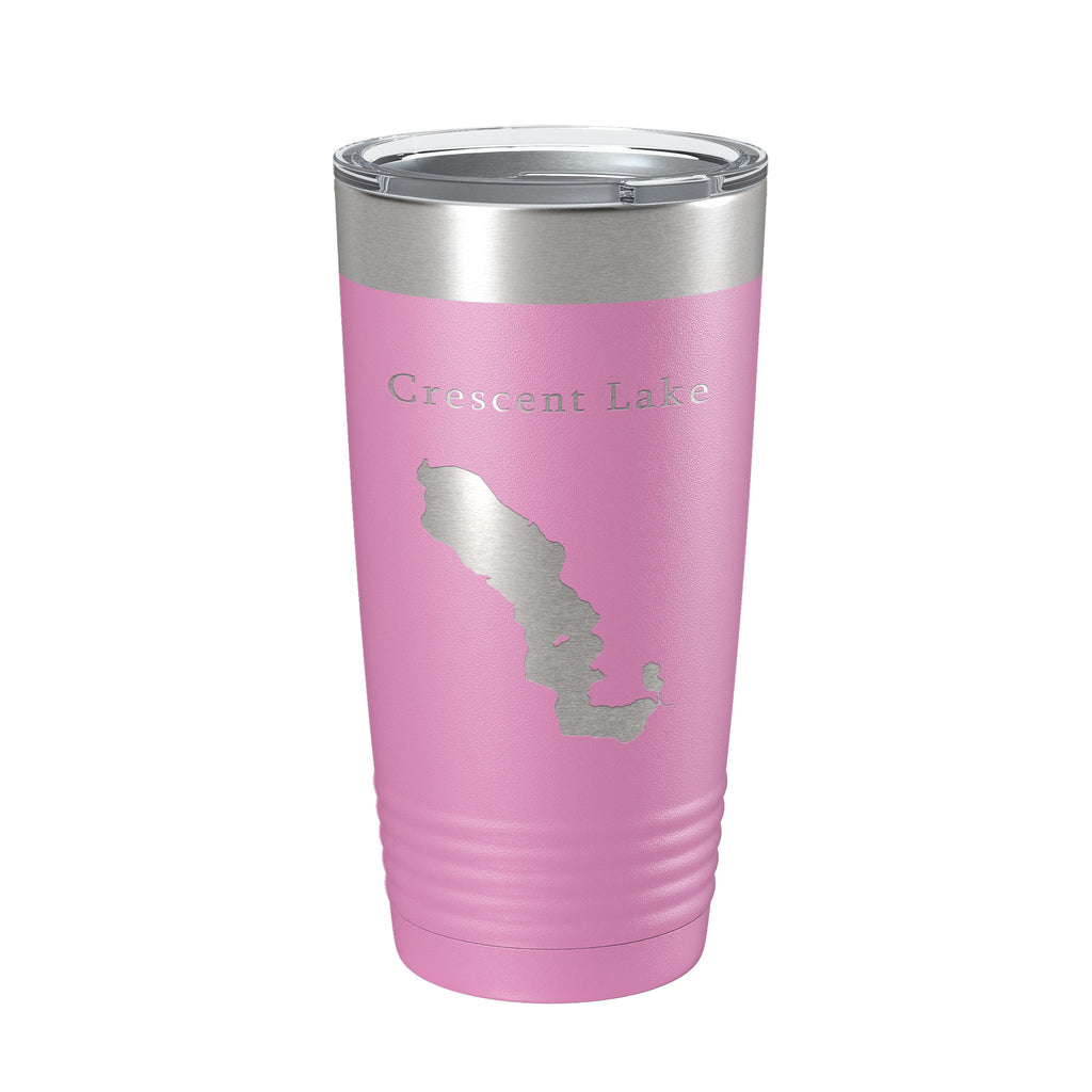 Crescent Lake Map Tumbler Travel Mug Insulated Laser Engraved Coffee Cup Florida 20 oz