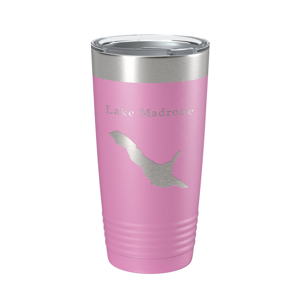 Lake Madrone Map Tumbler Travel Mug Insulated Laser Engraved Coffee Cup California 20 oz