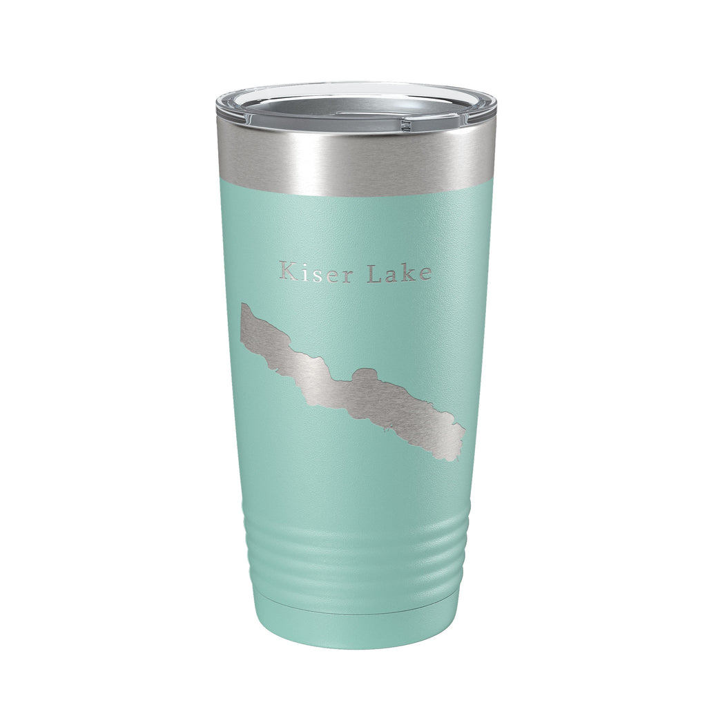 Kiser Lake Map Tumbler Travel Mug Insulated Laser Engraved Coffee Cup Ohio 20 oz